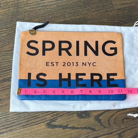 Clare V Spring Is Here Flat Pouch EUC RARE!! - Picture 2 of 9